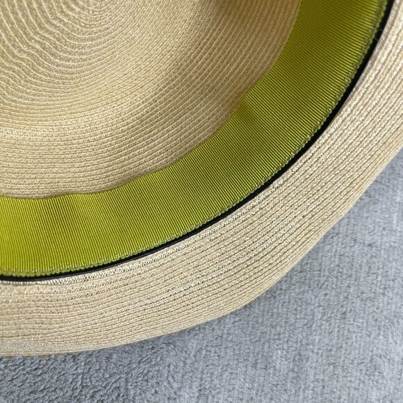 Filu Hats Forest Straw Hat Women's Smal Beige Decorative Pom Pom Trim Hand Made - Picture 11 of 11